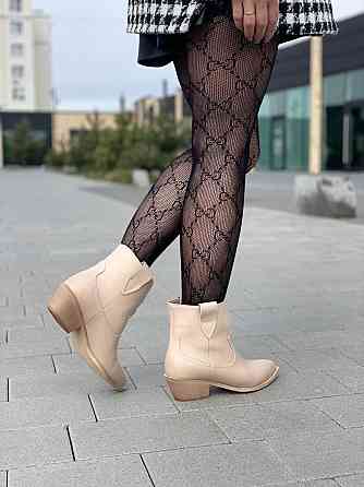 LIRIO Черевики жіночі LIRIO бежеві натуральна шкіра висота 13см каблук 5см 38р.39р. ( /10140) Коломыя