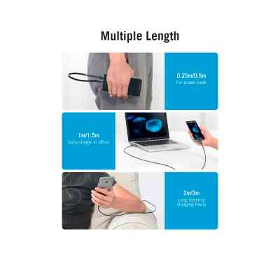 Дата кабель USB 2.0 AM to Micro 5P 0.5m Black Vention (VAS-A08-B050) Вінниця