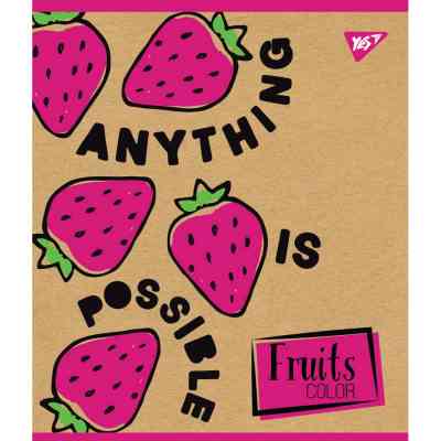 Тетрадь Yes А5 Fruits Color Крафт 18 листов клетка (765087) Винница