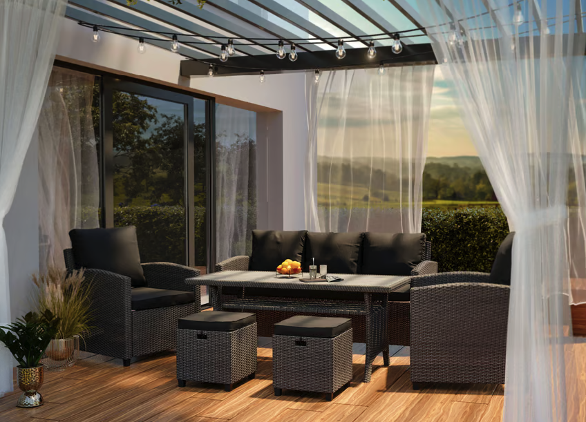 Комплект садових меблів Di Volio Genova Сірий/Графітовий Киев - изображение 3