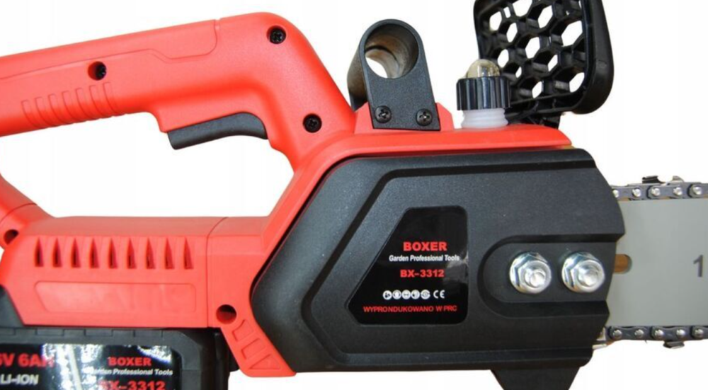 Ланцюгова пила акумуляторна 30 см 1850Вт 2x24В 6А·ч в кейсі, автомастило, 4100 об/хв, корпус червоний Одеса - фото 3