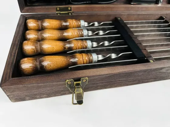 Набори шампурів, Набір шампурів у кейсі "Пікнік Класик" Шампури, вертіла Тернопіль