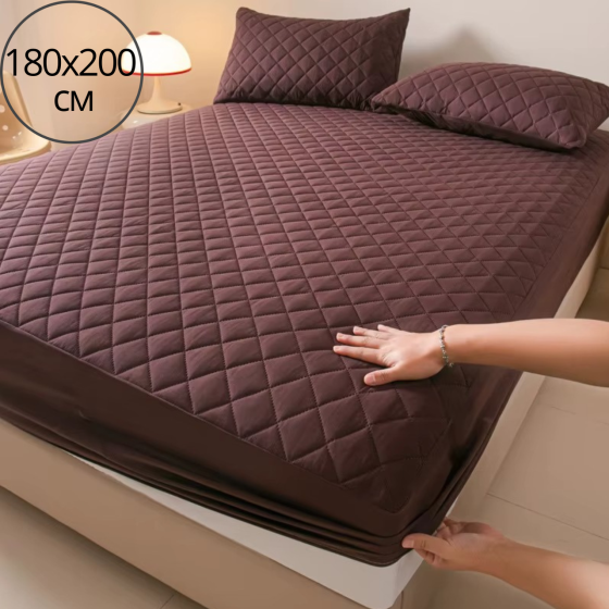 Набор 3в1 простыня двуспальная 180х200 см наматрасник и наволочки для подушек 2 шт 48х74 см водонепроницаемый для кровати Каменец-Подольский