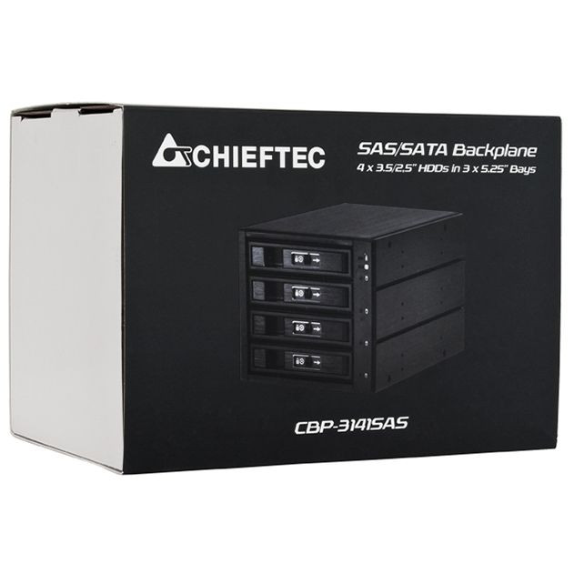 Бекплейн Chieftec CBP-3141SAS 3x5.25" -> 4x3.5" HDDs Hot-Swap Aluminium Винница - изображение 4