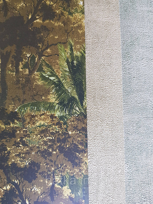 Шпалери вінілові Grandeco One roll one motif 1.59x2.8 панно-лесонню дерева зелені коричневі Київ - фото 2