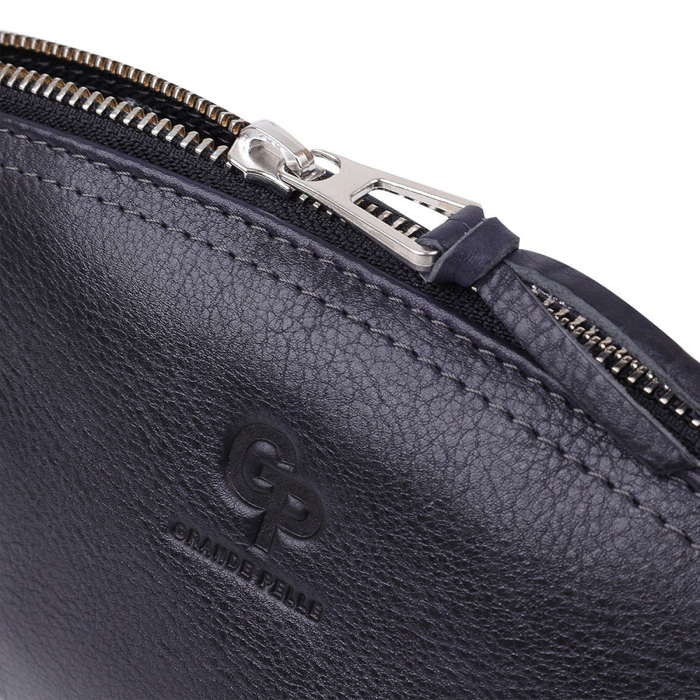 Кожаная женская косметичка GRANDE PELLE 11570 Черный Киев - изображение 3
