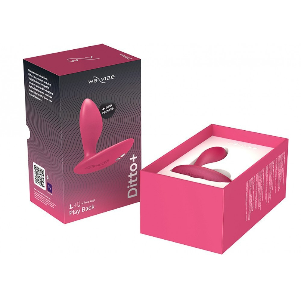 Анальная пробка з вибрацией We-Vibe Ditto+ Cosmic Pink с пультом и управлением с телефона Sex Aura Киев - изображение 10