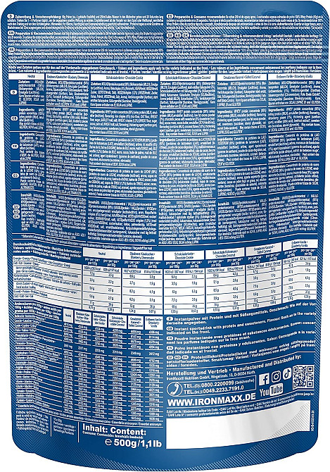 Протеїн Ironmaxx 100% Whey Protein 500 g (Blueberry-Cheesecake) Луцьк - фото 2