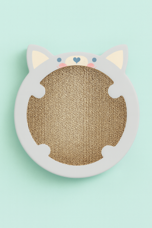 Дряпка Trixie для кошенят картонна у формі хом'яка з котячою м'ятою 31х2,5х32,5 см світло-сіра Київ