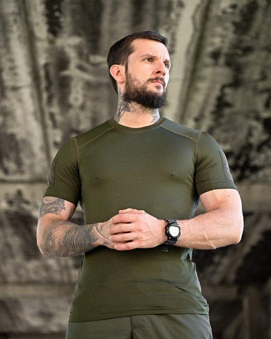 Тактическая потоотводящая футболка samuray Cooltuch oliva Одесса - изображение 5