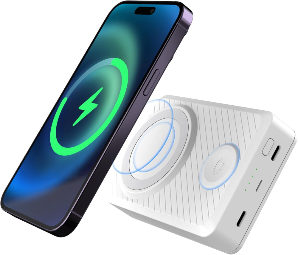Повербанк LIMETA PB50 DW 15000 мАг MagSafe PD 36W з бездротовою зарядкою для iPhone та Apple Watch, Bluetooth, USB-C, білий Київ - фото 16