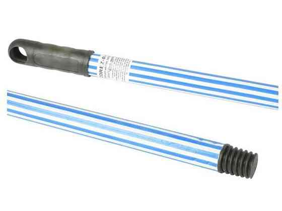 Ручка для швабры, прорезиненная, голубо белая 120REZ-B-RO ТМ Metalstick Киев