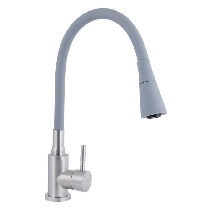 Змішувач для кухні Lidz Aria 015F31 з гнучким виливом LDARI015F31GNK31871 Nickel/Grey Харків - фото 1
