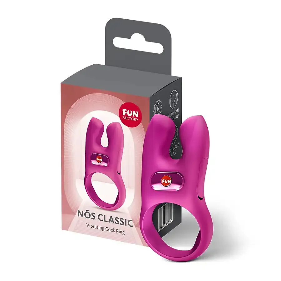 Эрекционное виброкольцо с двойной стимуляцией клитора Fun Factory NŌS CLASSIC Magenta, 2 мотора Львов - изображение 7