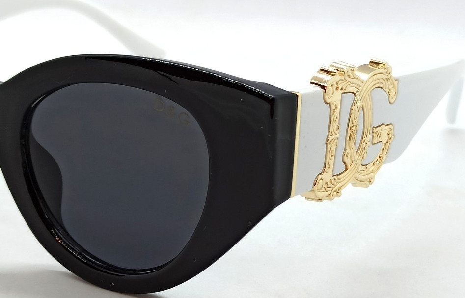 Брендовые очки женские черно белые большие с золотым логотипом модные. Киев - изображение 6