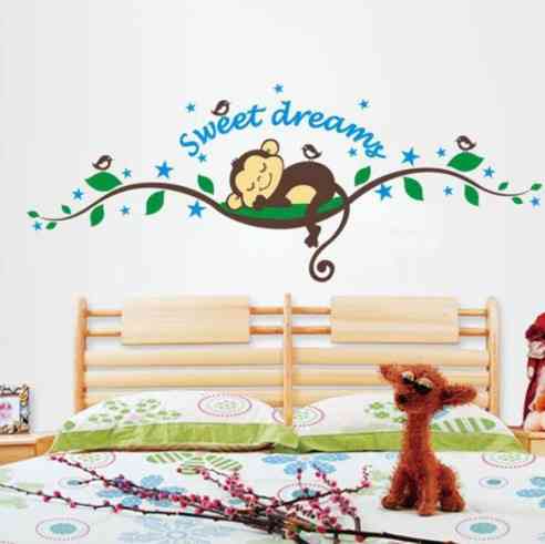 Наклейка на стіну "Мавпочка" - розмір стікера 70*25см Київ