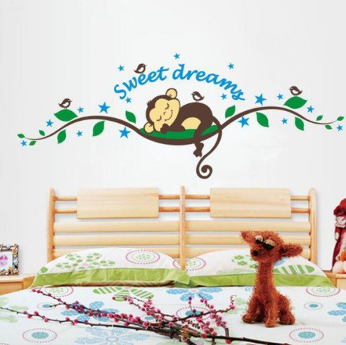 Наклейка на стіну "Мавпочка" - розмір стікера 70*25см Київ - фото 1