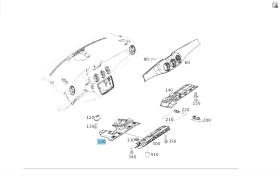 Mercedes-Benz  A1766800006 Обшивка простору ніг водія CLA Shooting Brake X117 CLA C117 GLA X156 A-class W176 Одесса