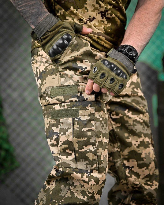 Тактические мужские летние штаны джогер на резинке облегченные пиксель Одесса - изображение 15