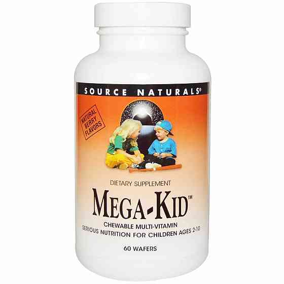 Вітаміни та мінерали для дітей Source Naturals Mega-Kid 60 жев таб ягоди Київ