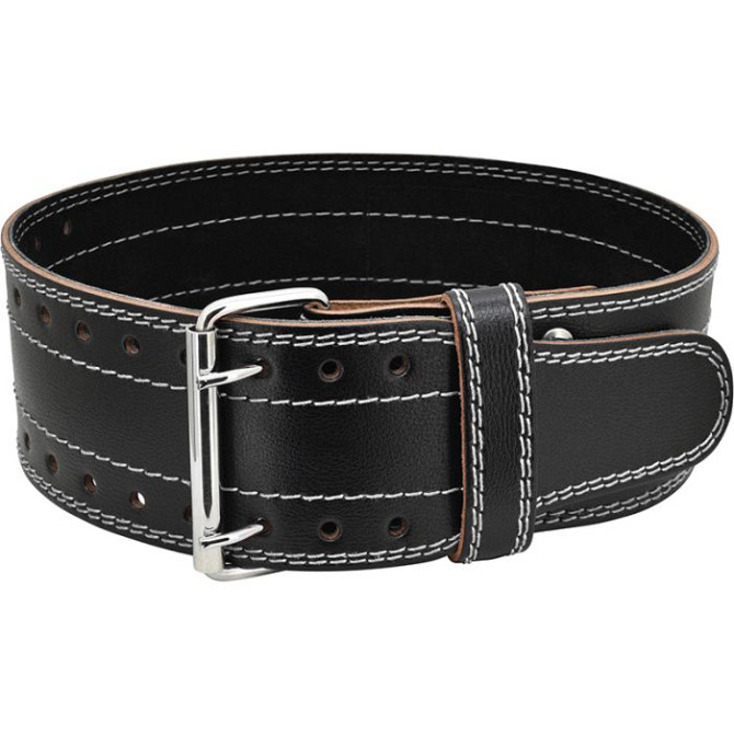 Пояс для важкої атлетики RDX Leather Black/White L Каменское - изображение 5
