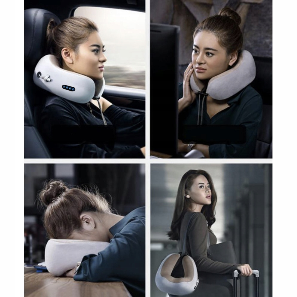 Масажна подушка для шиї з підігрівом 3 функції Soulima (19554) USB Нововолинськ - фото 9