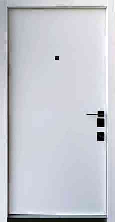 Вхідні металеві двері Страж  Delica AL MONO 850х2040 мм бетон темний/біла емаль Ліві Київ