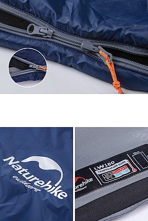 Спальник надлегкий Naturehike Ultra light LW 180 NH15S003-D, (20°C), p-p M, лівий, помаранчевий Київ - фото 3