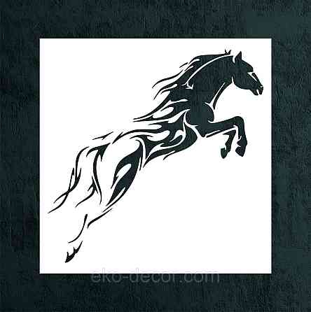 Декоративное настенное Панно «Лошадь» Декор на стену 70*70 см, Белый Киев