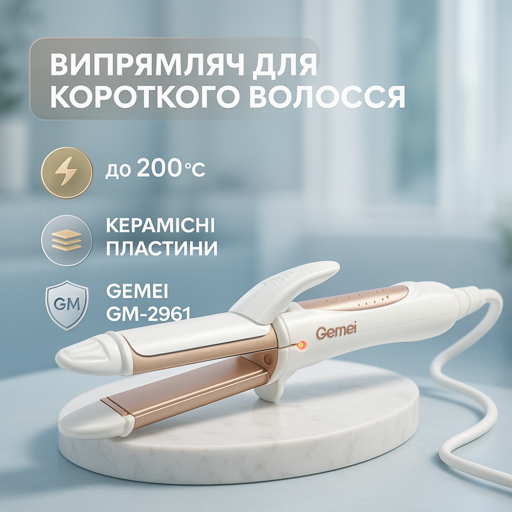 Выпрямитель утюжок щипцы GEMEI, Утюжок для выравнивания прически Гофре плойка для волос RL-85 Львов - изображение 19