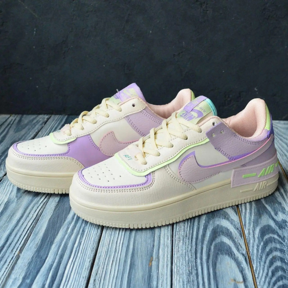 Кроссовки Nike Force Белые Женские Кожаные Форсы Разноцветные Найк Shadow (размеры: 36,37,38,39,40,41) - 25 Днепр - изображение 5