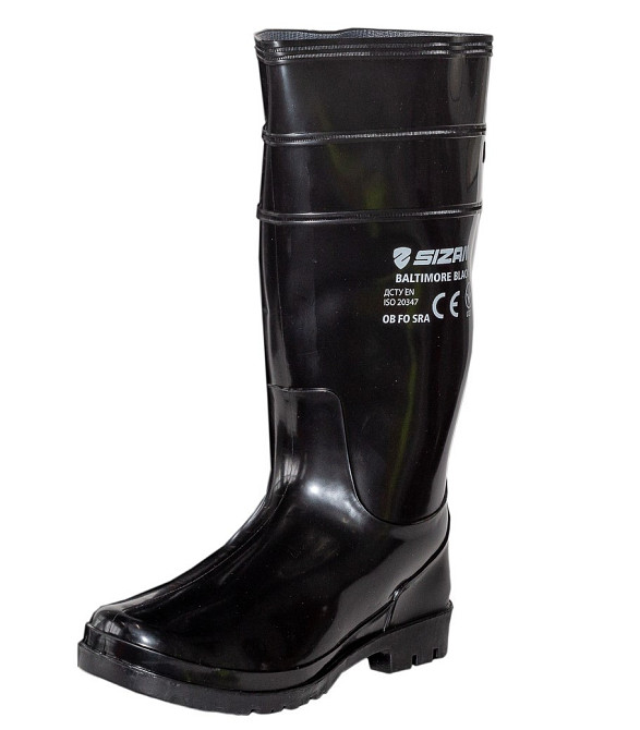 Сапоги рабочие защитные из ПВХ Sizam Baltimore Light Black 44 Ровно - изображение 4