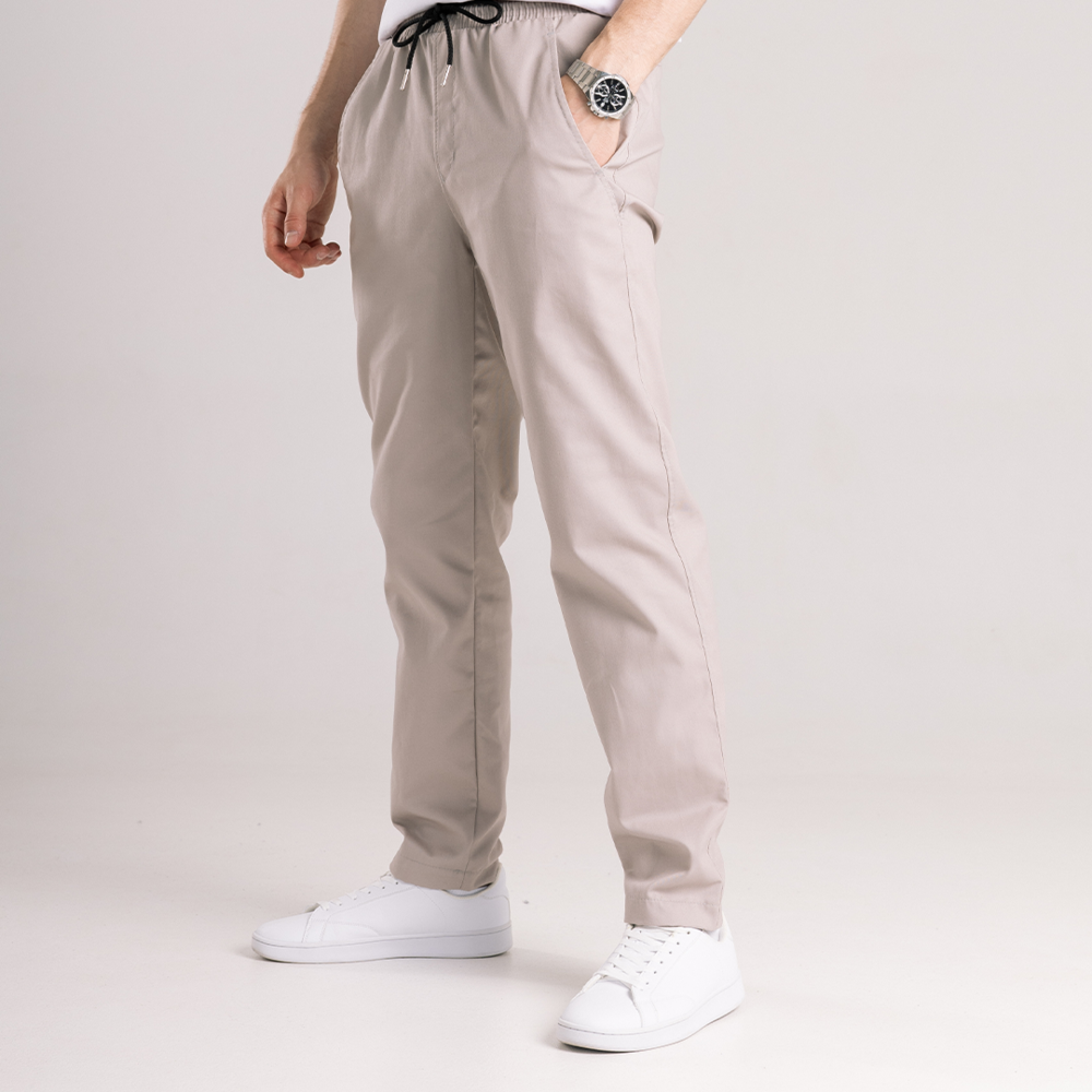 Мужские бежевые брюки демисезонные котоновые прямого кроя Pobedov Step Киев - изображение 6