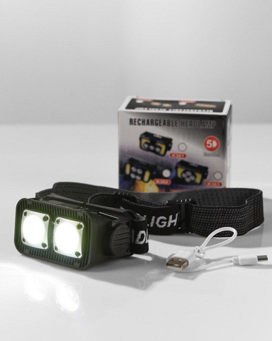 Фонарь на лоб красный к 372 свет ЛЕД аккумуляторный 4 режима Одесса - изображение 3