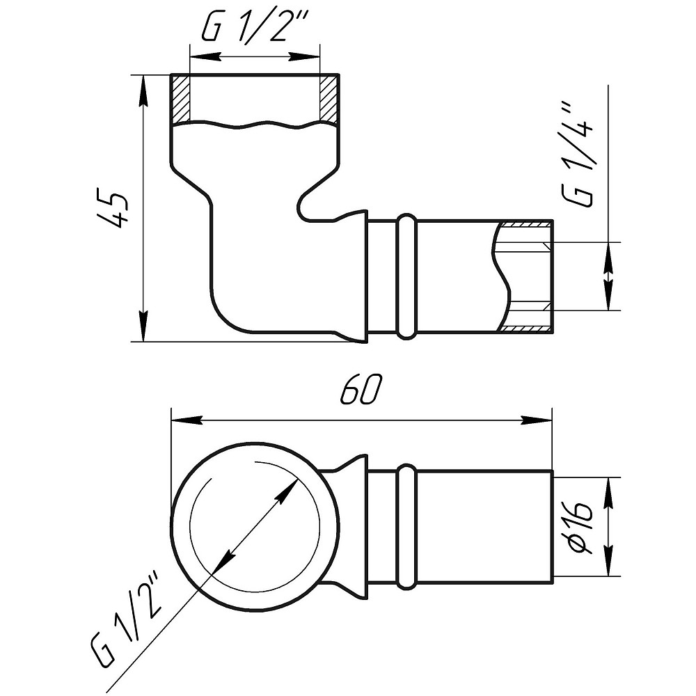 Кутник із внутрішньою різьбою прес APE ITALY AP 152 1/2″х16 Тернополь - изображение 3