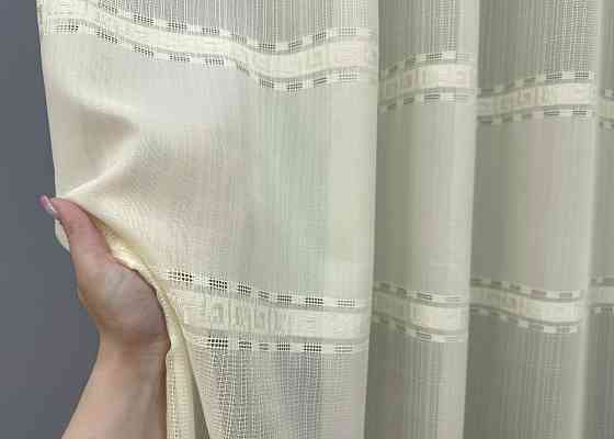 Тюль льон "Мережка" колір кремовий 1722т Київ