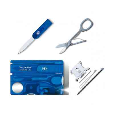 Мультитул Victorinox SwissCard Lite Transparent Blue (0.7322.T2) Винница