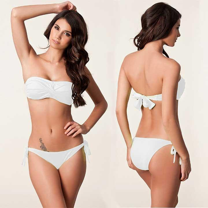 Купальник на зав'язках Chile S-M білий Вінниця - фото 3