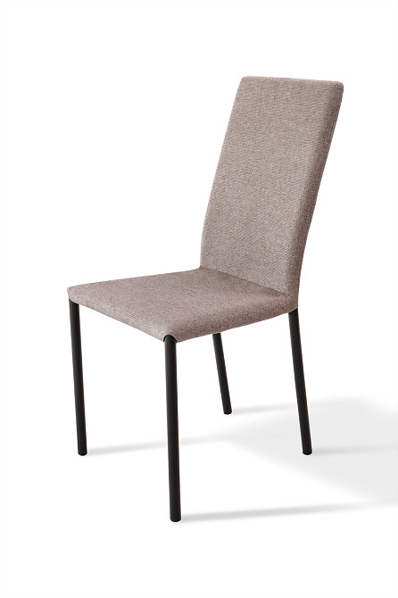 Стілець Соло, метал чорний/ тканина коричнева Київ - фото 1