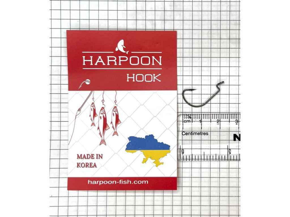 Гачок офсетний 4 (5шт/уп) ТМ HARPOON Київ - фото 1