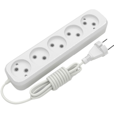 Сетевой удлинитель Electrum C-ES-1796 2.0m, 5 роз, white (C-ES-1796) Винница - изображение 1