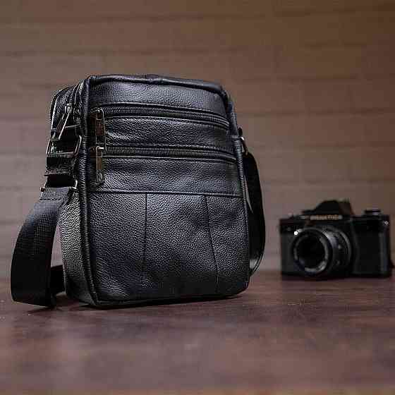 Сумка чоловіча флотар Vintage 14758 Чорна Київ