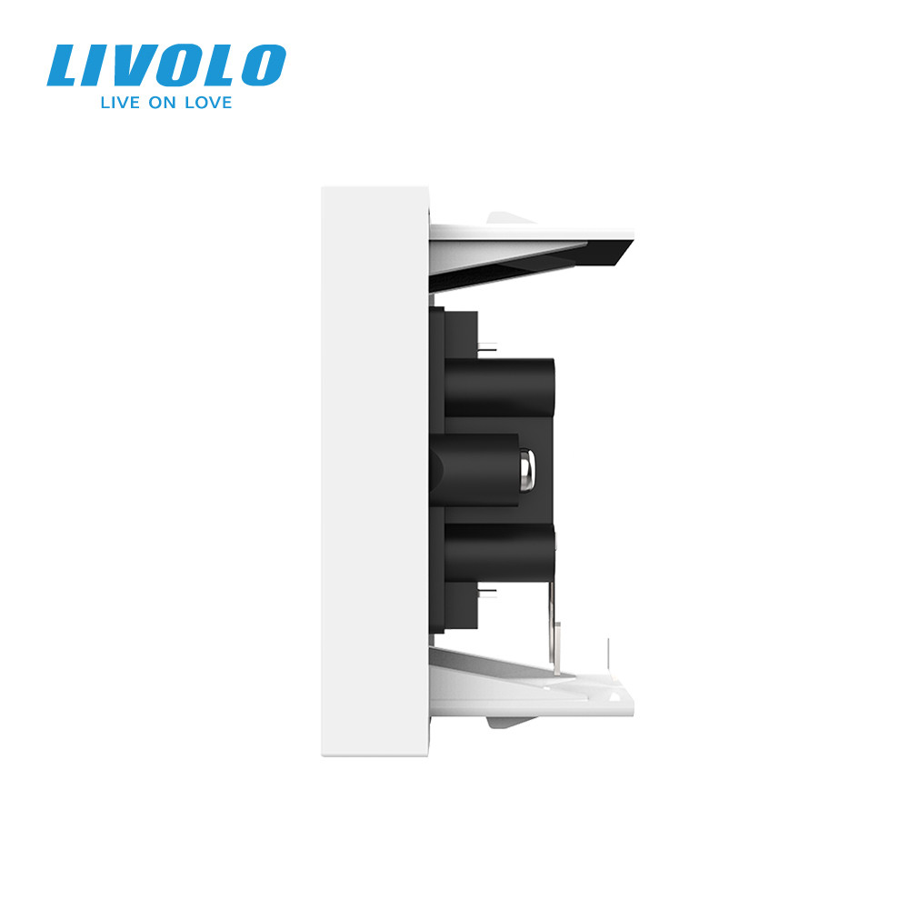 LIVOLO Аудіо розетка RCA (тюльпан) LIVOLO, біла, модуль 0.5 поста, для колонок / підсилювача (V Коломыя - изображение 6