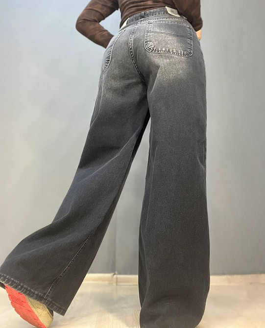 Джинсы женские Its Basic 2452 baggy jeans палаццо широкие от бедра вареные черные, черный, 36, 36, 7 Одесса - изображение 7