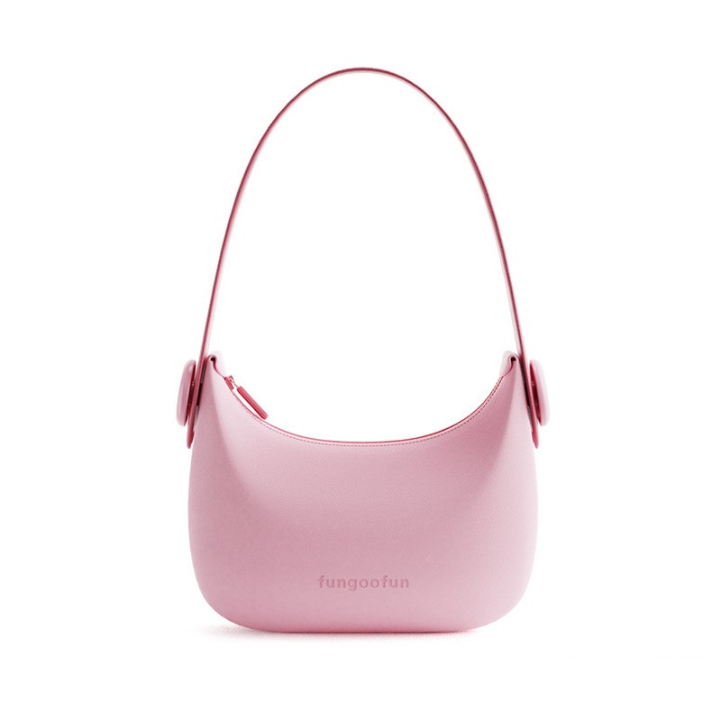 Сумочка силіконова клатч жіночий на ремінці з ручками водонепроникна сумка Fungoofun на блискавці, рожева Кам'янець-Подільський - фото 3