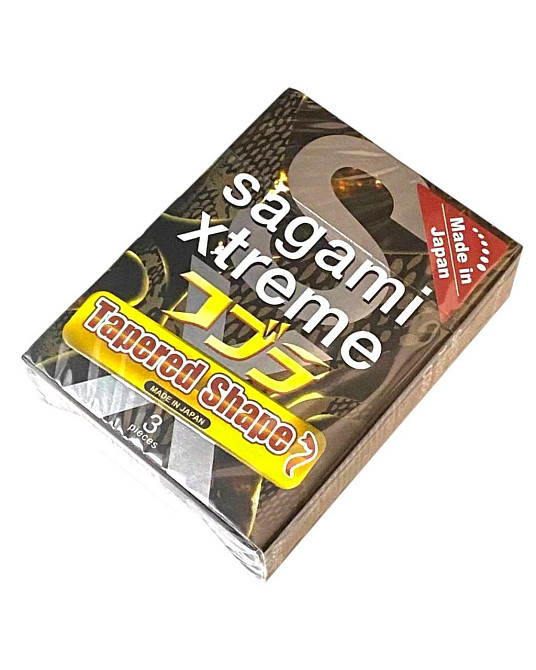 Презервативи латексні Sagami Xtreme Tapered Shape Cobra паковання 3 шт. Sex Aura Київ - фото 1