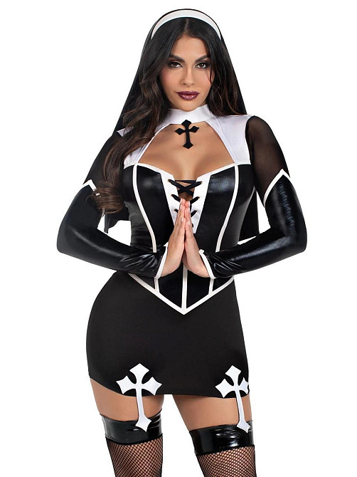 Костюм черниці Leg Avenue Holy Hottie Dress S Sex Aura Київ - фото 1