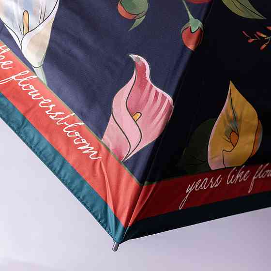 Елегантний чорний зонт з принтом, 99 см Київ