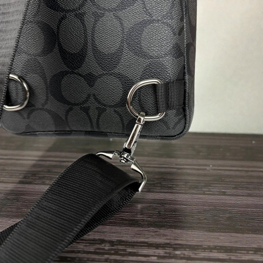 Чоловіча сумка бананка стиль Коач на груди, сумка-бананка слінг Coach преміум якість ( 22504 ) Харків - фото 6