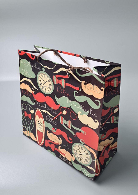 Пакет бумажный подарочный квадратный 23*24*10(артKV-128) (12 шт) Харьков - изображение 1